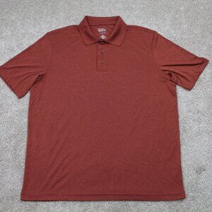Croft & Barrow Quick Dry‎ Polo Shirt Mens Large Red Polyester S/S Pullover